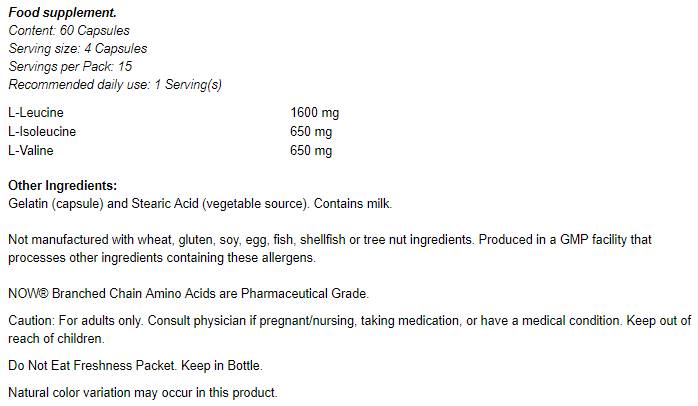 Aminokisline z razvejanimi verigami / BCAA - 120 kapsul