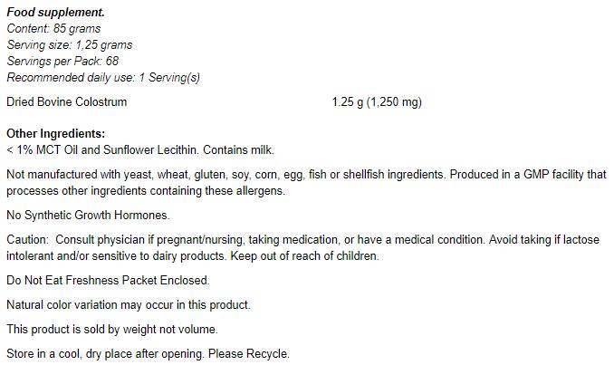 Kolostrum v prahu - 85 gramov