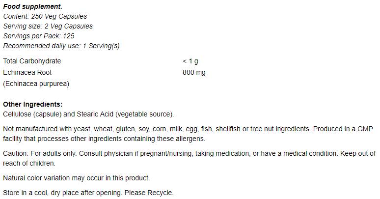 Echinacea 400 mg - 100 kapsul