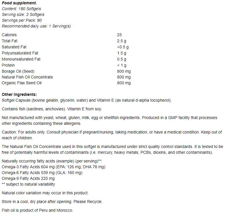 Super Omega 3-6-9 1200 mg-180 gel kapsul