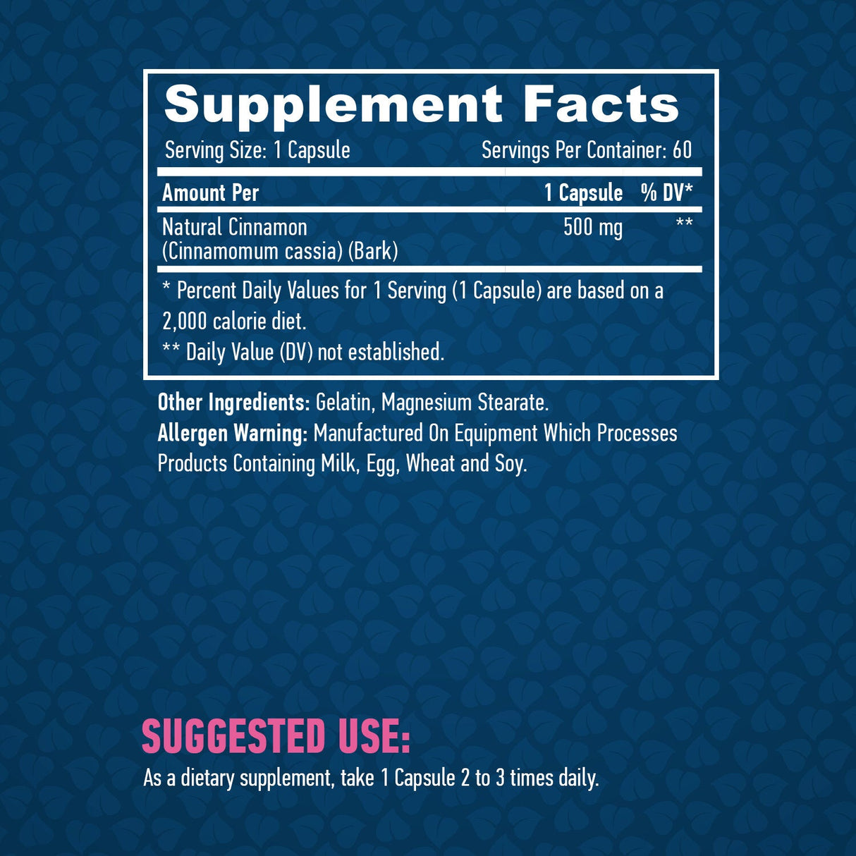 Naravni cimet 500 mg / 60 kape