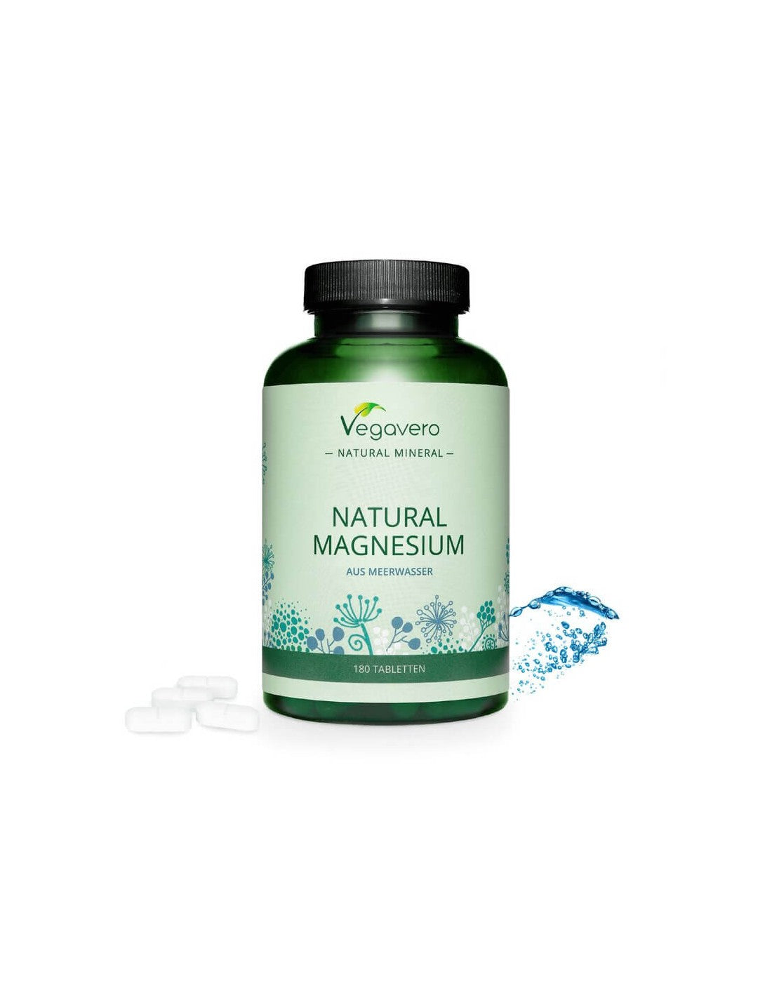 Naravni magnezij, 180 tablet, 100% vegansko <tc>Vegavero</tc>