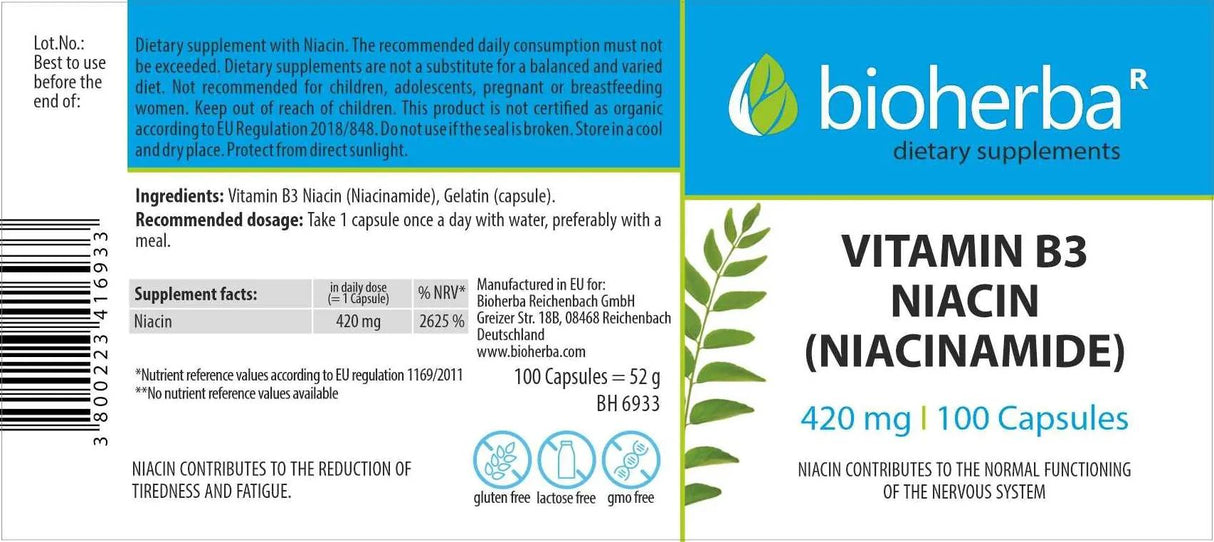 Niacinamid 420 mg - 100 kapsul