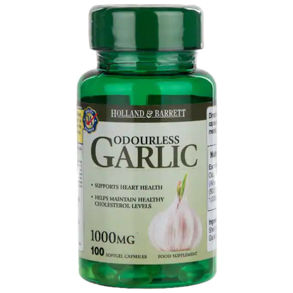 Česen brez vonja 1000 mg - 100 gel kapsul