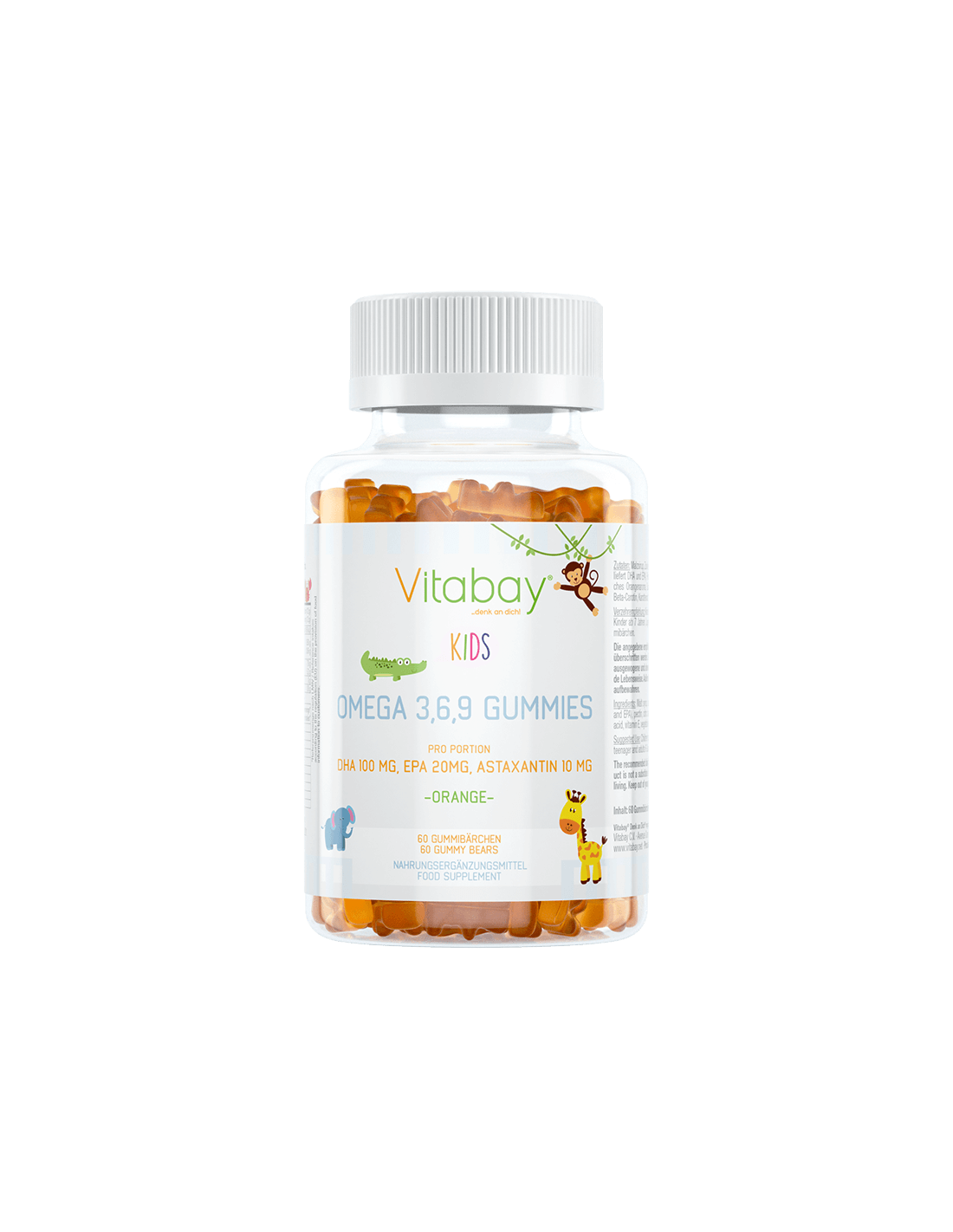 Omega 3-6-9 Gummies Kids / Omega 3-6-9 za otroke, 60 želejev tablete z pomarančnim okusom