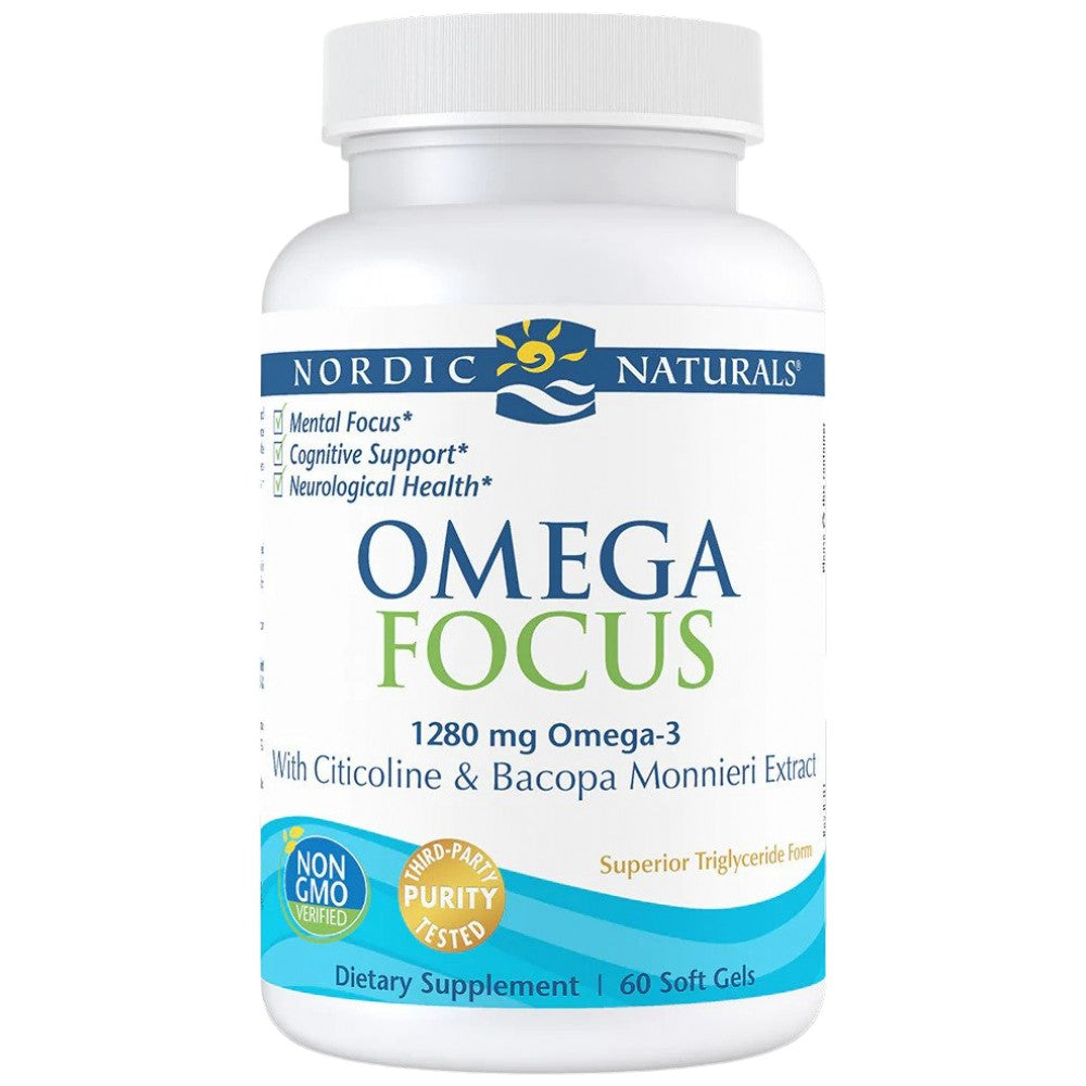 Omega Focus 1280mg | S kapsulami Citicoline in Bacopa 60 gela