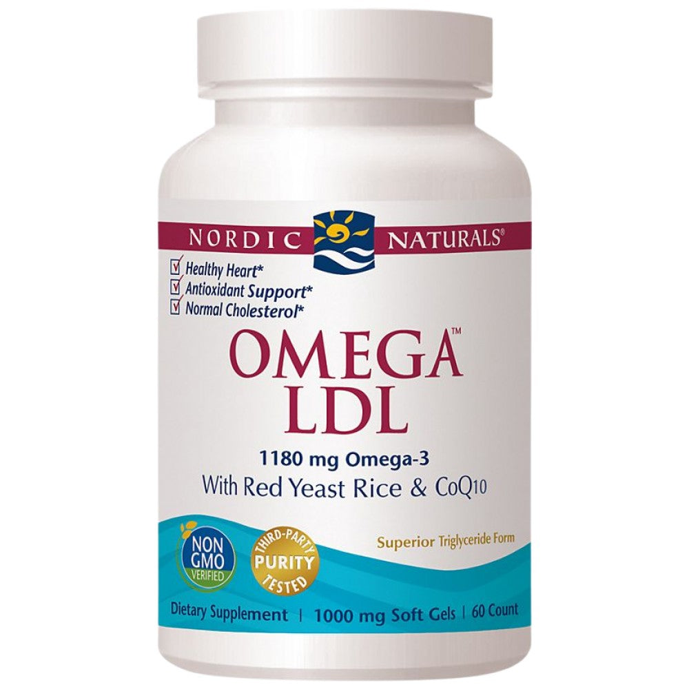 Omega LDL 1152 mg | Z rdečim kvasom rižem in CoQ10 - 60 gel kapsul