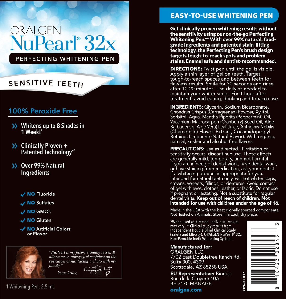 <tc>Oralgen</tc> NuPearl 32x Advanced Teeth Whitening System - Sistem za beljenje zob