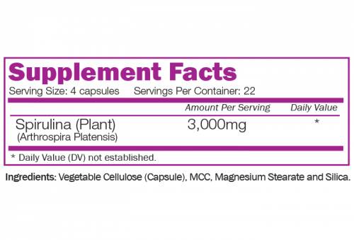 Organska spirulina 3000 mg 90 kapsul