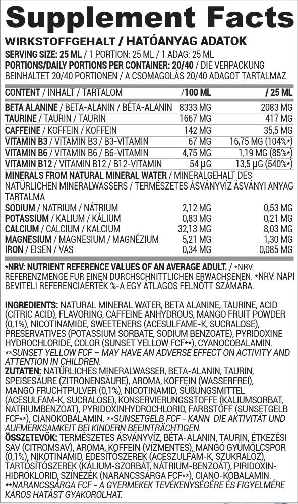 Pwo tekoči tok | Tekoča pred vadbo - 500 ml