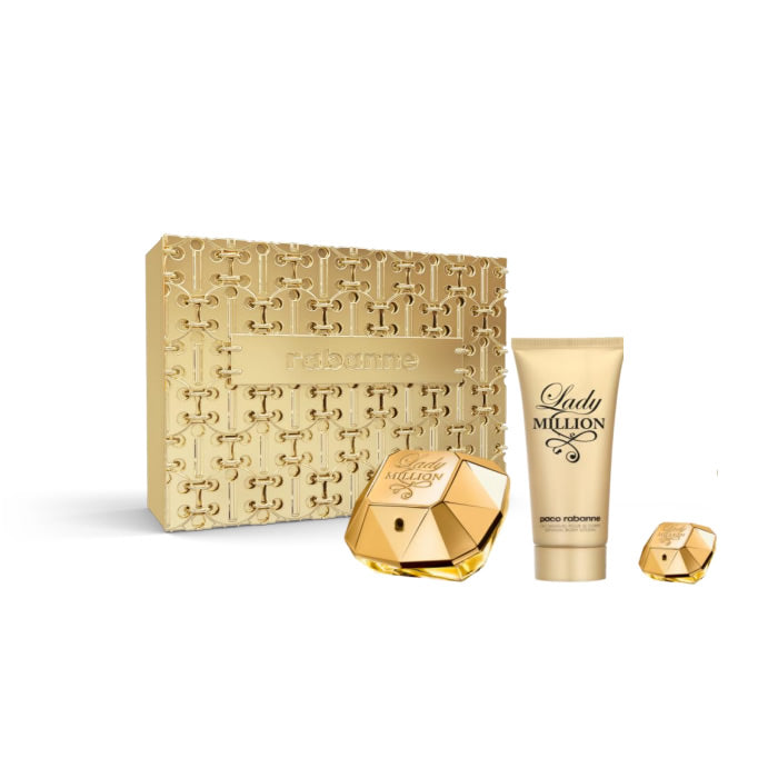 <tc>PACO RABANNE</tc> Lady Million Eau De Parfum v spreju, 80 ml, komplet 3 kosov