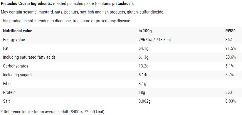 Pistacija krema - 200 gramov