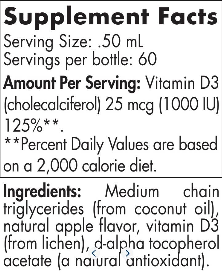 Rastlinski vitamin D3 tekočina - 30 ml