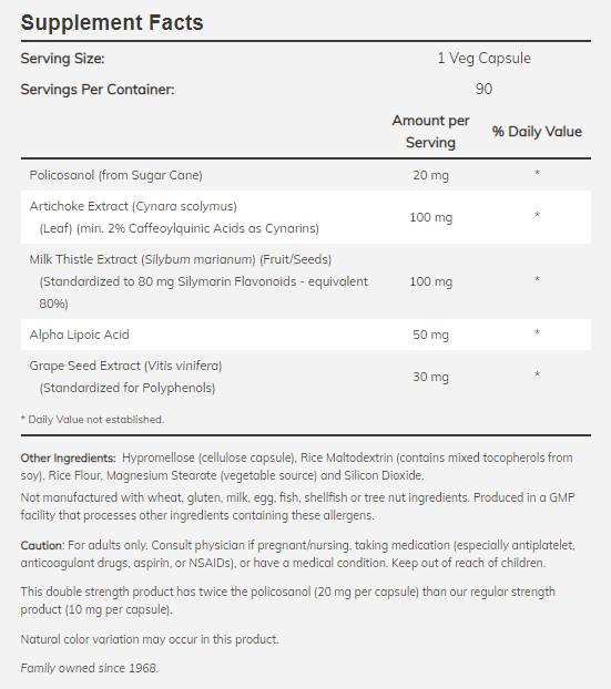 Polico<tc>san</tc>ol 20 mg / Double Strength - 90 kapsul