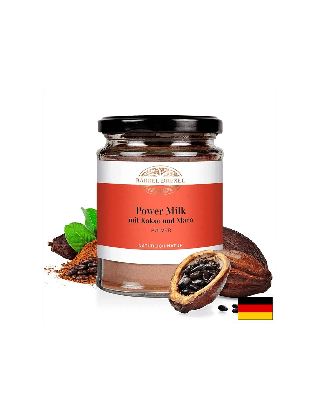 Power Milk mit Kakao und Maca Pulver / Energijsko mleko s kakavom, maco in cimetom / Prah, 120 g <tc>Bärbel Drexel</tc>