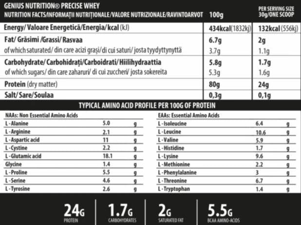 Natančno sirotek 2000 gramov