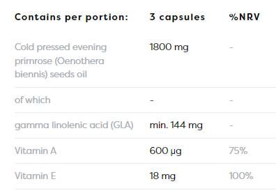 Primrose olje 1800 mg | z vitaminom A&E - 120 gel kapsul