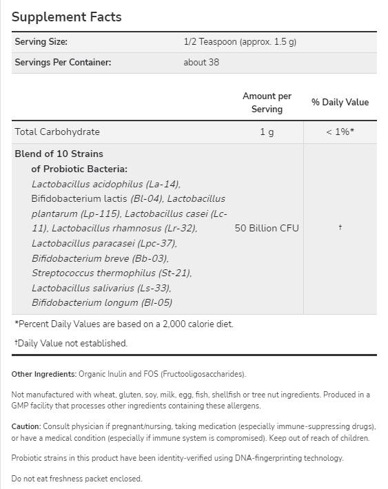 Probiotic -10 ™ 50 milijard prahu - 57 gramov