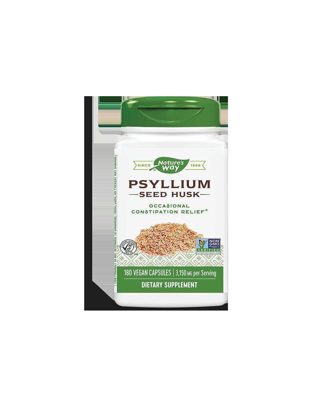 Psyllium seme lupa 525 mg x 180 kapsule narava pot