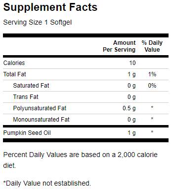 Olje buče seme 1000 mg - 100 gel kapsul