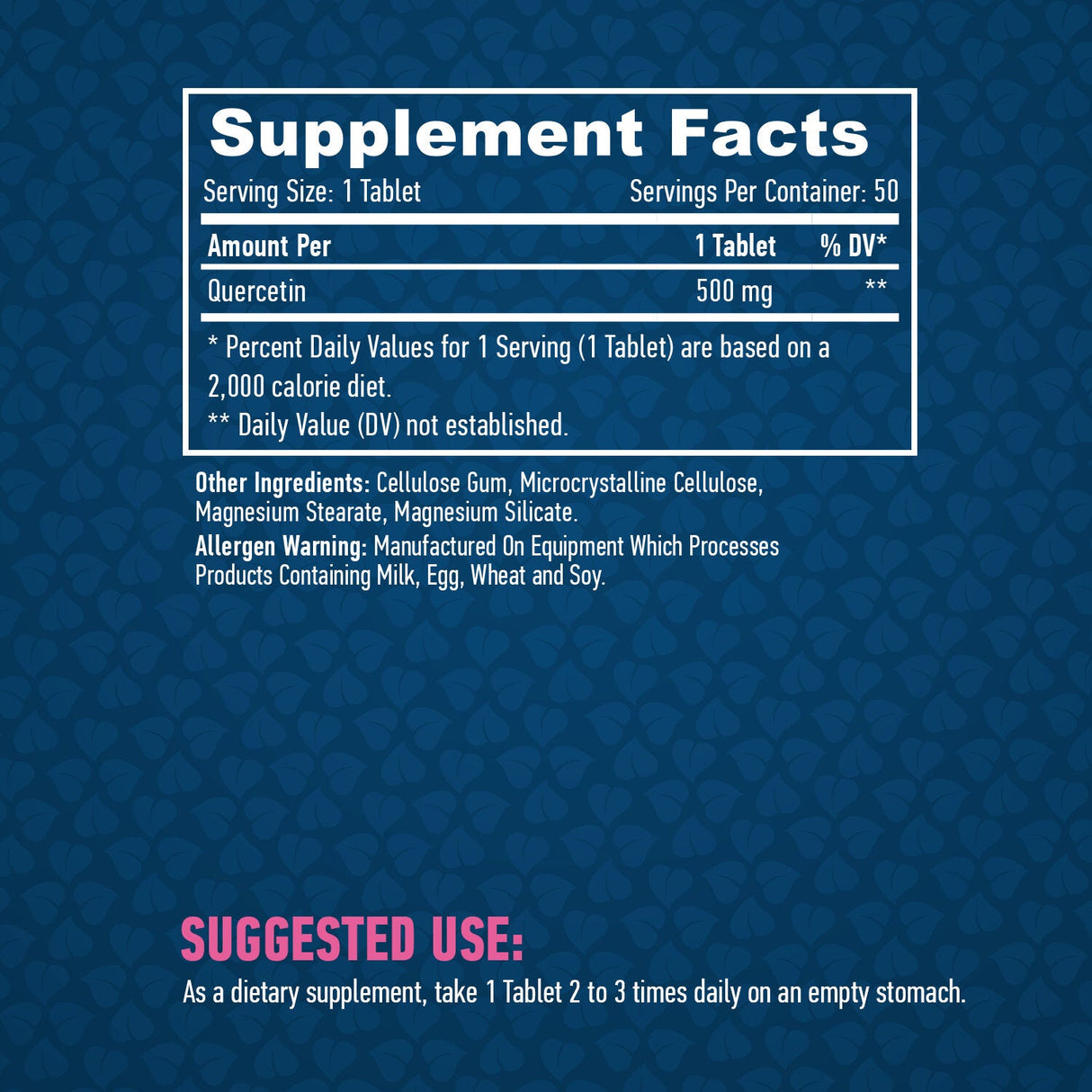 Kvercetin 500 mg. / 50 zavihkov.