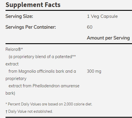Relora 300 mg 60 kapsul, 60 odmerkov