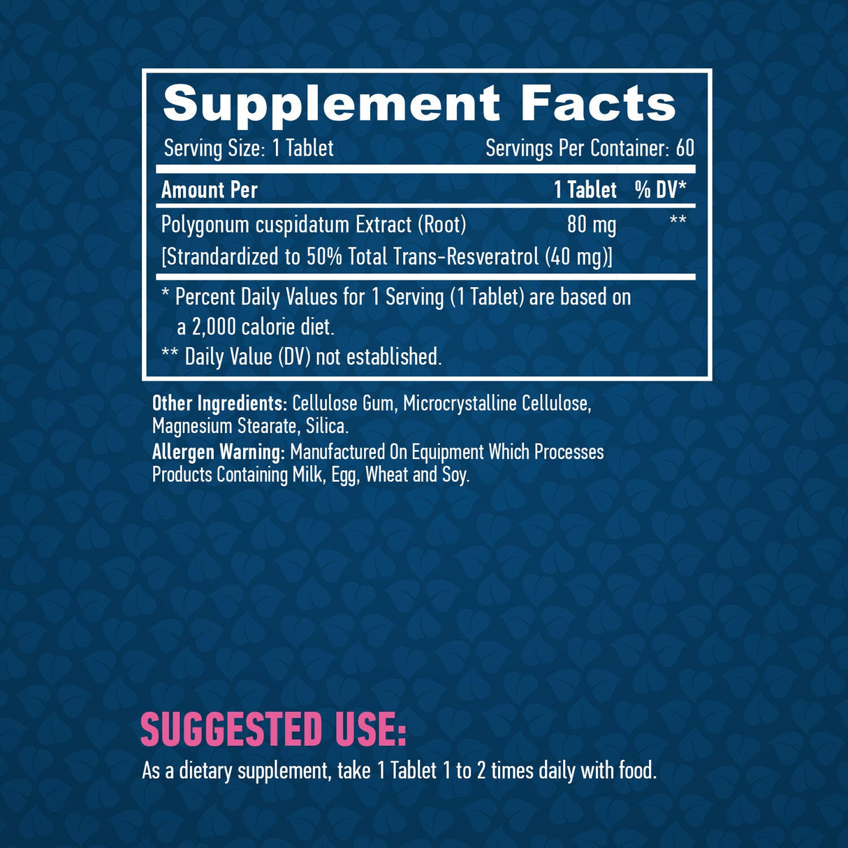 Resveratrol 40mg. / 60 zavihkov.