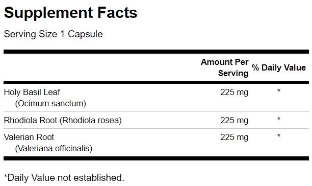 KOMPLEKA RHOdiola Holy Basil Valerian Stres - 180 kapsul