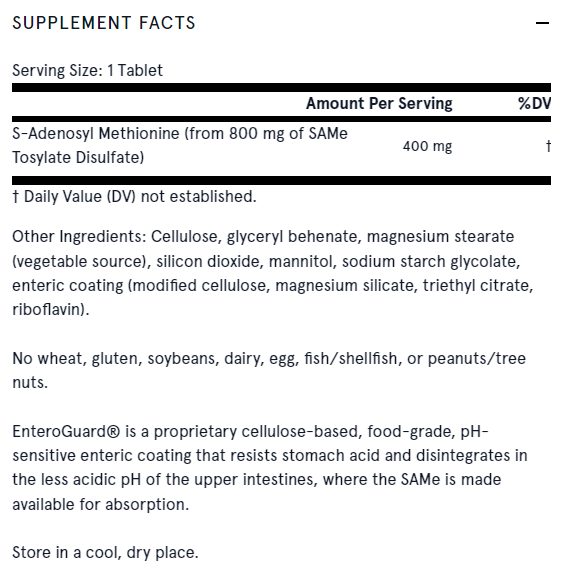 SAM -E 400 mg - 30 tablet