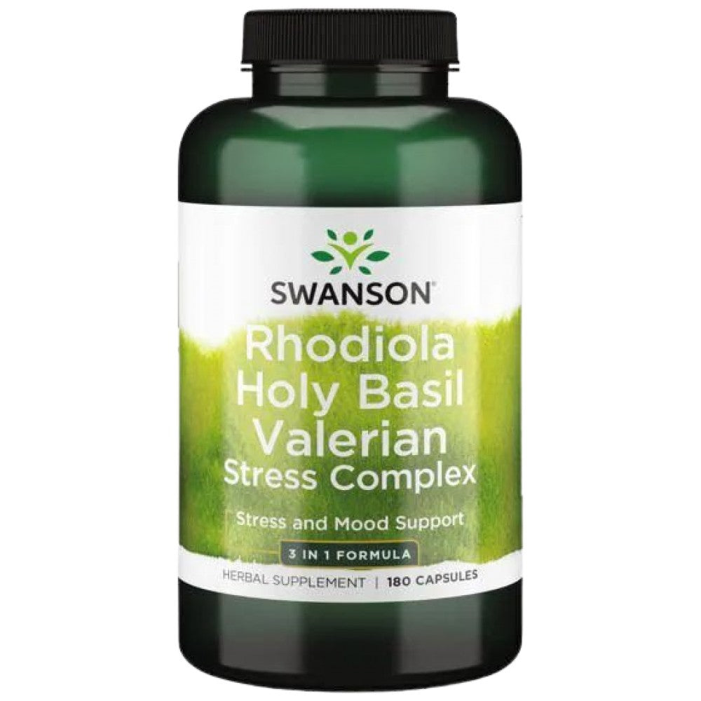 KOMPLEKA RHOdiola Holy Basil Valerian Stres - 180 kapsul