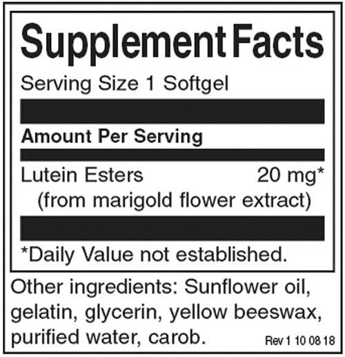 Lutein 20 mg - 60 softgelov