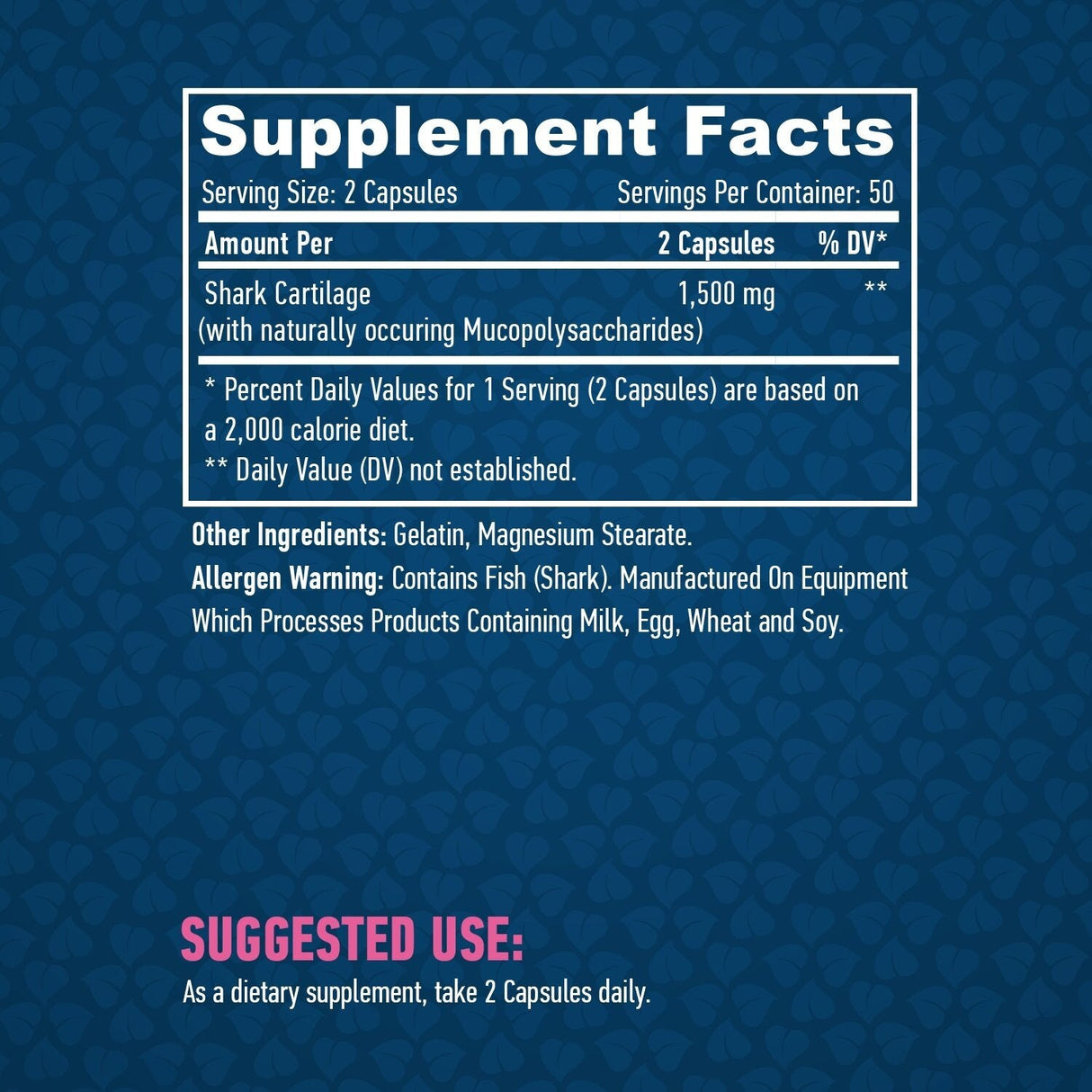 Morski hrustanec 750mg. / 100 kape.