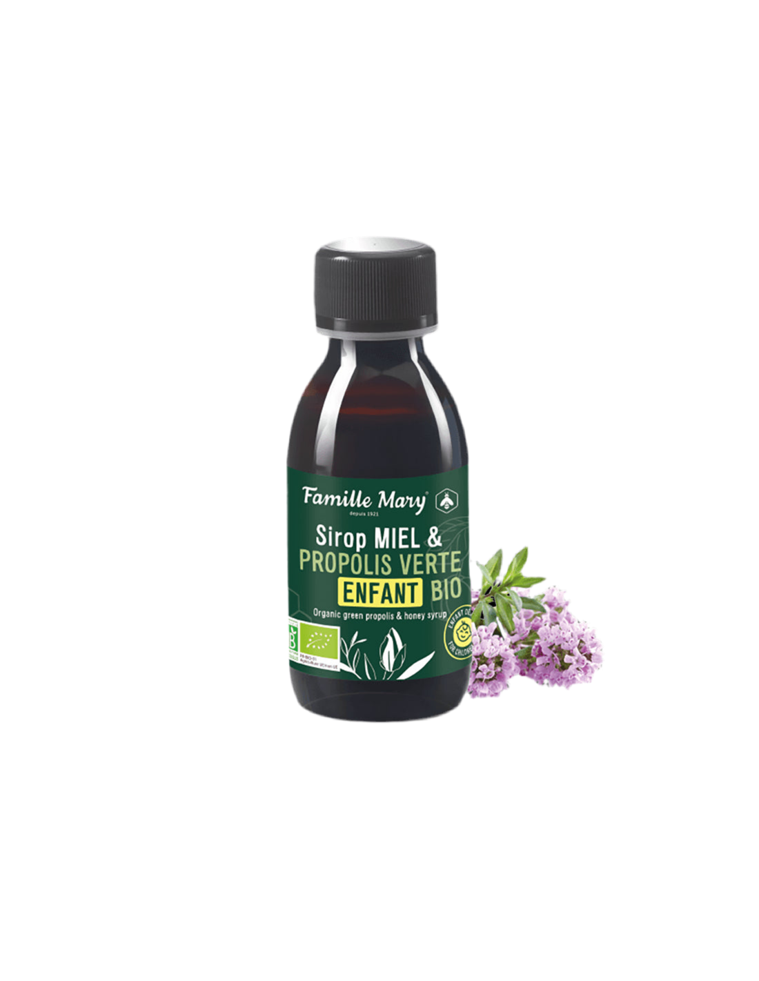Sirop Miel et Propolis Verte Enfant Bio / Sirup za otroke z medom in zelenim propolisom (organskim), 125 ml Famille Mary