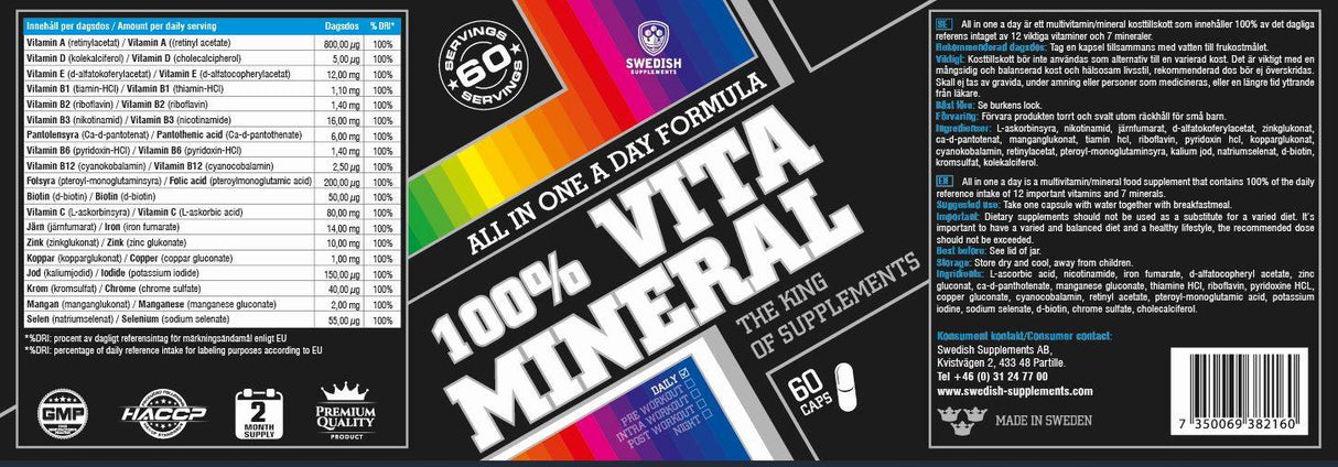 100% vita mineral / vse v enem dnevnem formuli - 60 kapsul