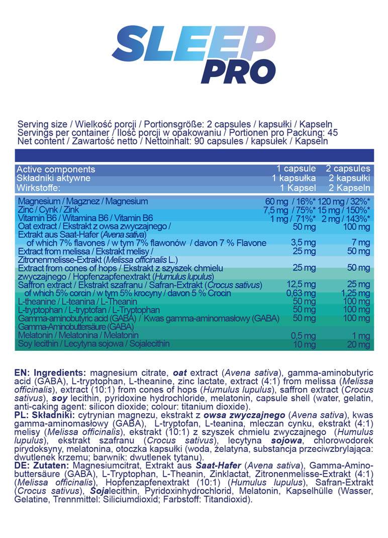 Sleep Pro - 90 kapsul