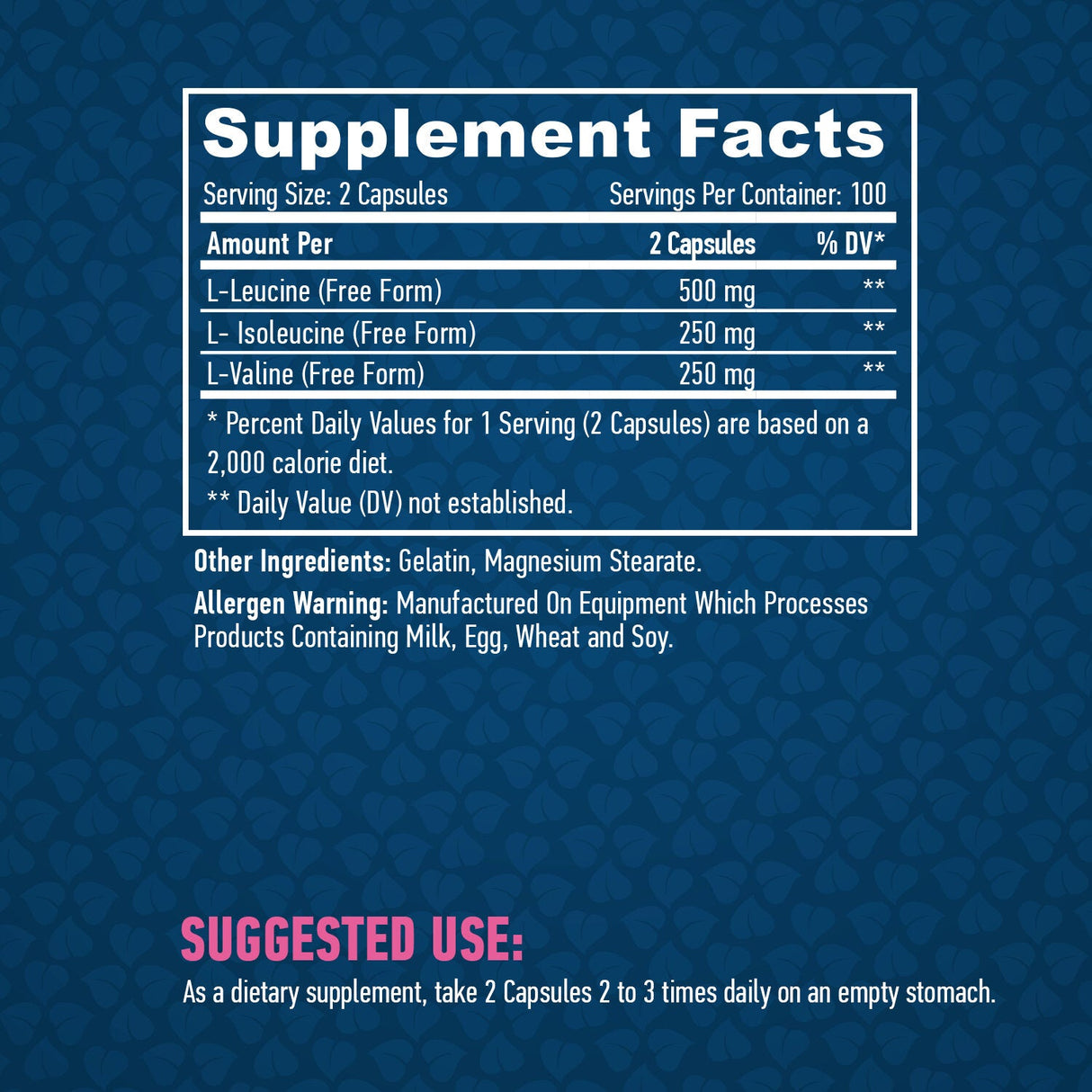 Sports BCAA 2: 1: 1 500mg / 200 Caps