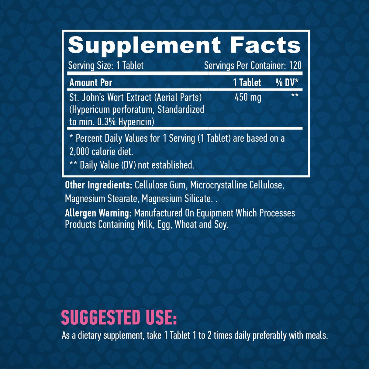 St. John's Wort 450mg / 120 Tabs