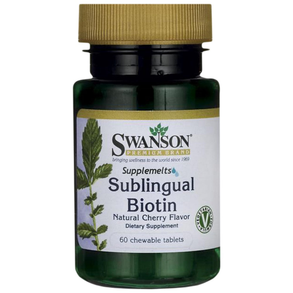 Sublinglual Biotin 5000 mcg 60 žvečilnih tablet