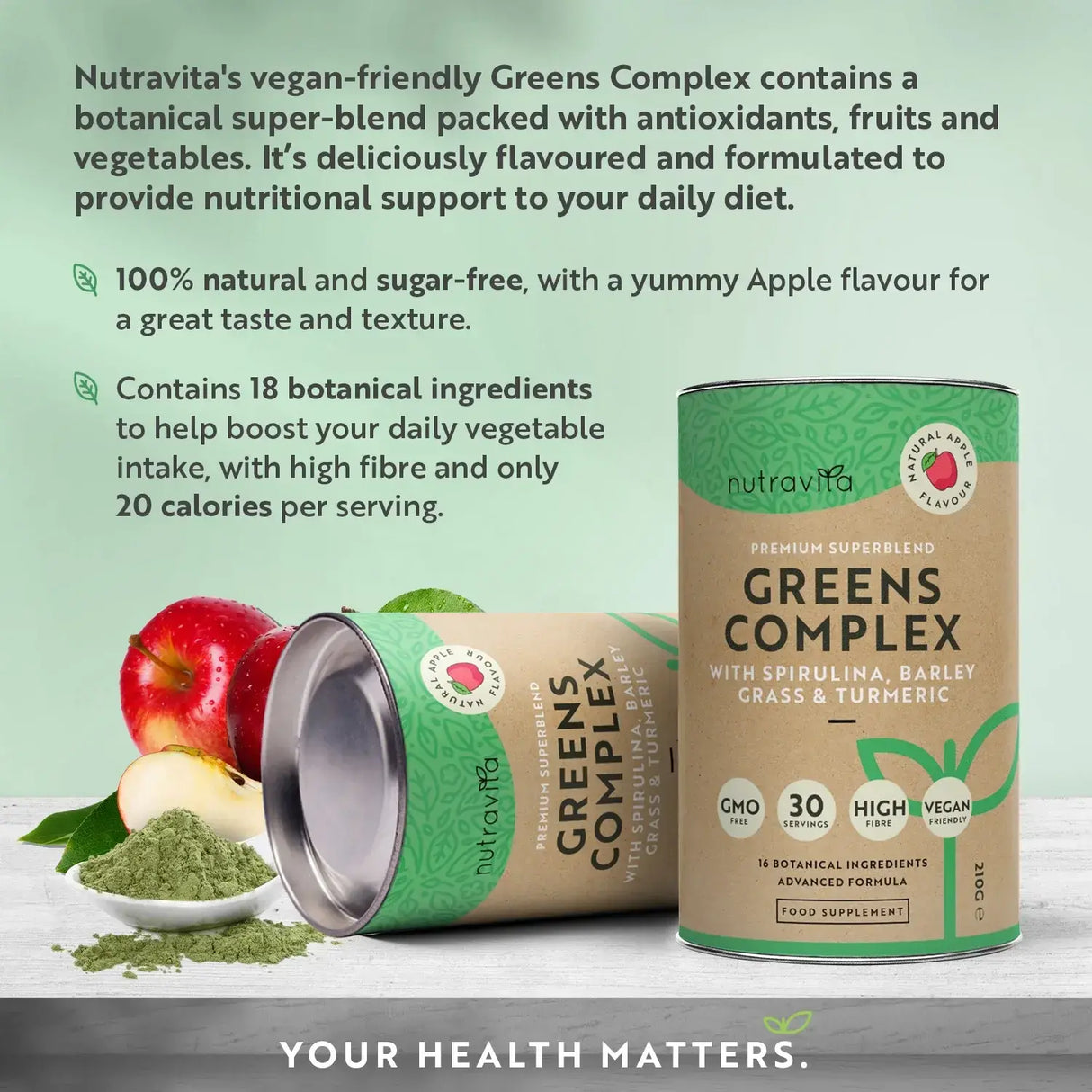 Super Greens kompleks (18 aktivnih sestavin) 200 g <tc>Nutravita</tc>