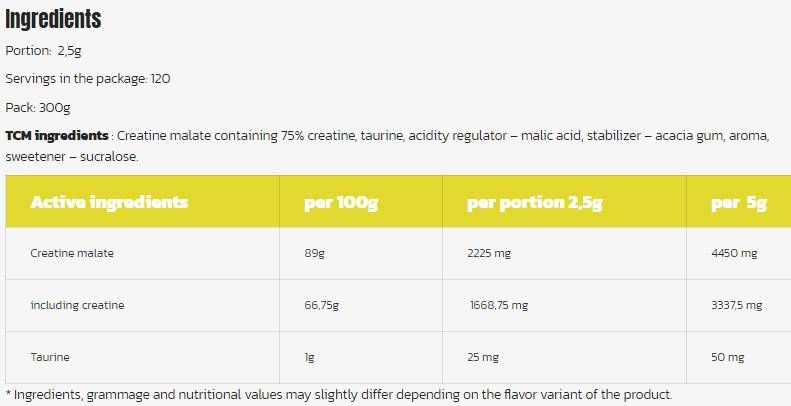 TCM v prahu | Tri kreatin malate - 300 gramov