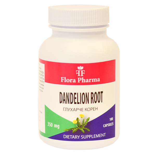 Dandelion Root / Taraxacum / 1050 mg / 100 kapsul, 33 odmerkov / flora farma