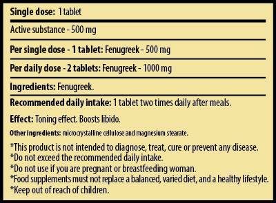 Testo zelišče 60 tablet