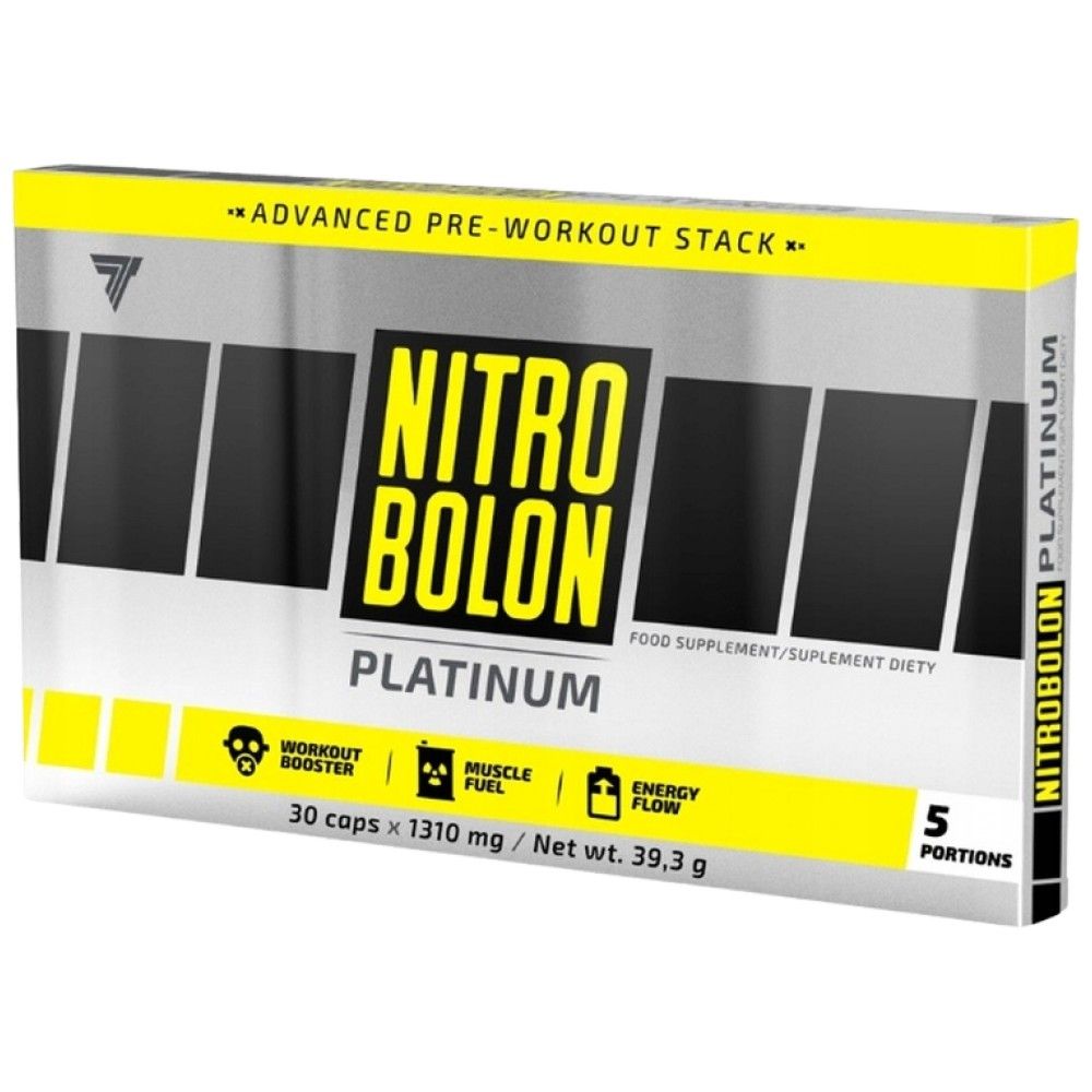 Nitrobolonske platinaste kapice | Izpolnite formulo pred vadbo - 30 kapsul