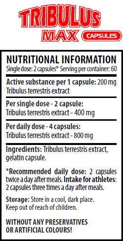 Tribulus Max Caps 200 mg 120 kapsul