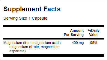 Trojni magnezijev kompleks 400 mg - 300 kapsul