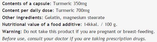 Kurkuma 350 mg - 100 kapsul