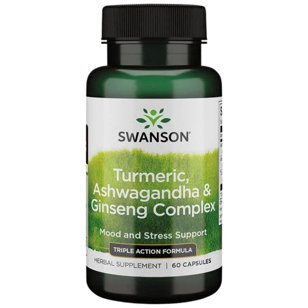 Kurkuma, ashwagandha in ginseng kompleks 60 kapsul
