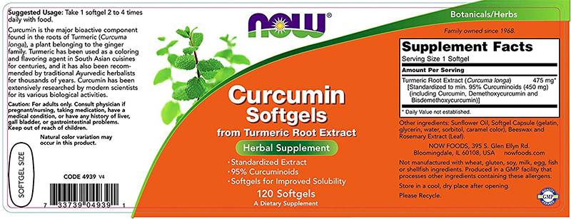 Kurkuma kurkumin softgeli 475 mg - 60 softgelov