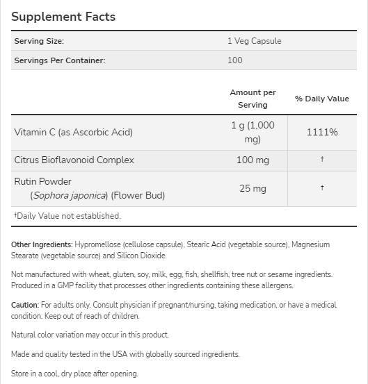 Vitamin C -1000 / z bioflavonoidi - 30 kapsul
