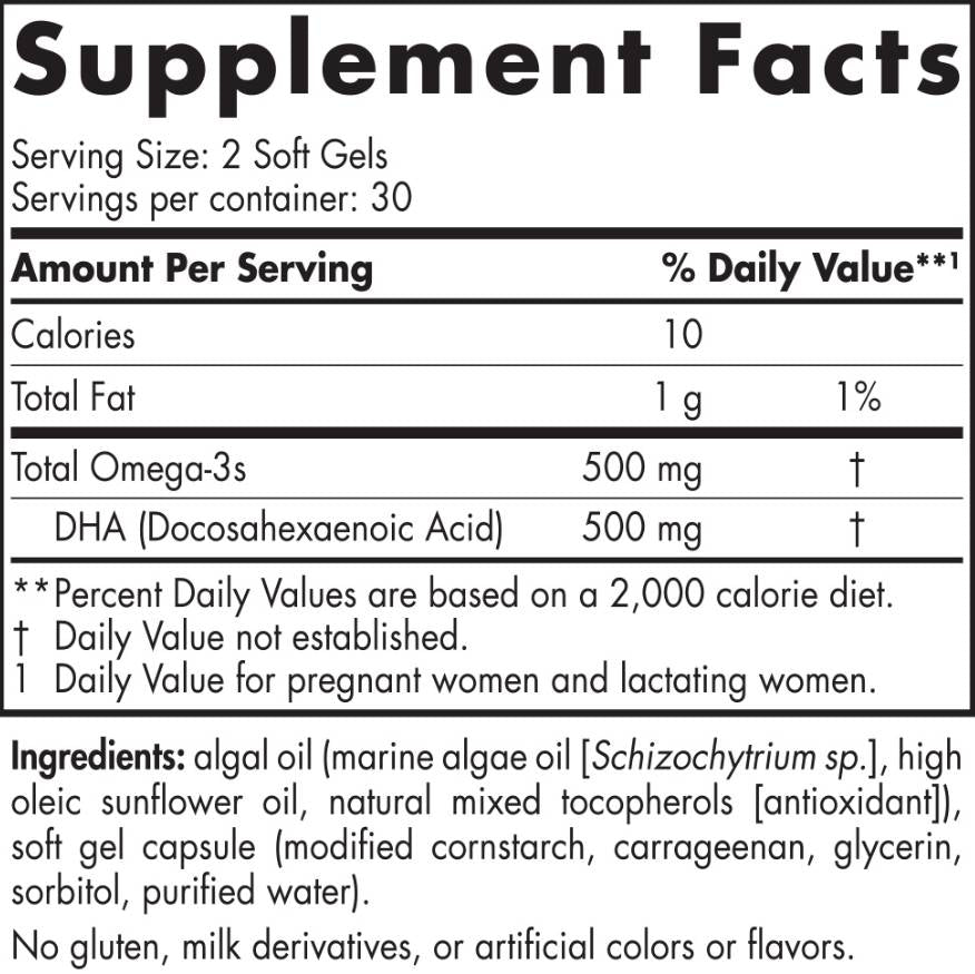 Veganski prenatalni DHA - 60 softgelov